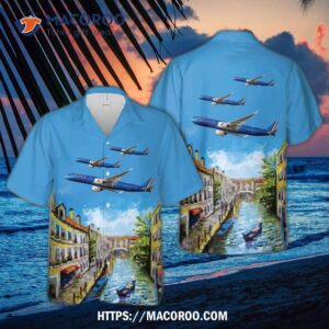 Italy Ita Airways Airbus A350-900 Hawaiian Shirt