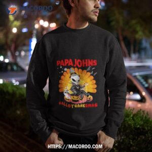 jack skellington papa john hallothanksmas halloween shirt sweatshirt