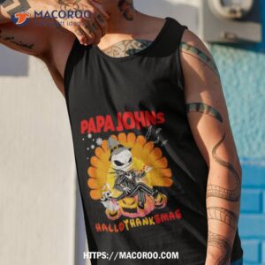 jack skellington papa john hallothanksmas halloween shirt tank top 1