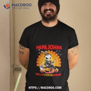 jack skellington papa john hallothanksmas halloween shirt tshirt 2