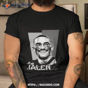 Jalen Hurts Philadelphia Eagles Men's Black Name & Number Logo T-Shirt 