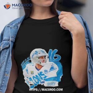 jared goff football paper detroit lions t shirt tshirt