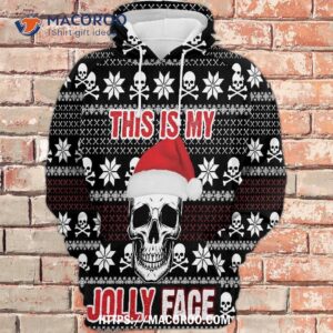 jolly face gosblue unisex 3d novelty hoodies for xmas sublimation christmas pullover sweatshirt funny 0