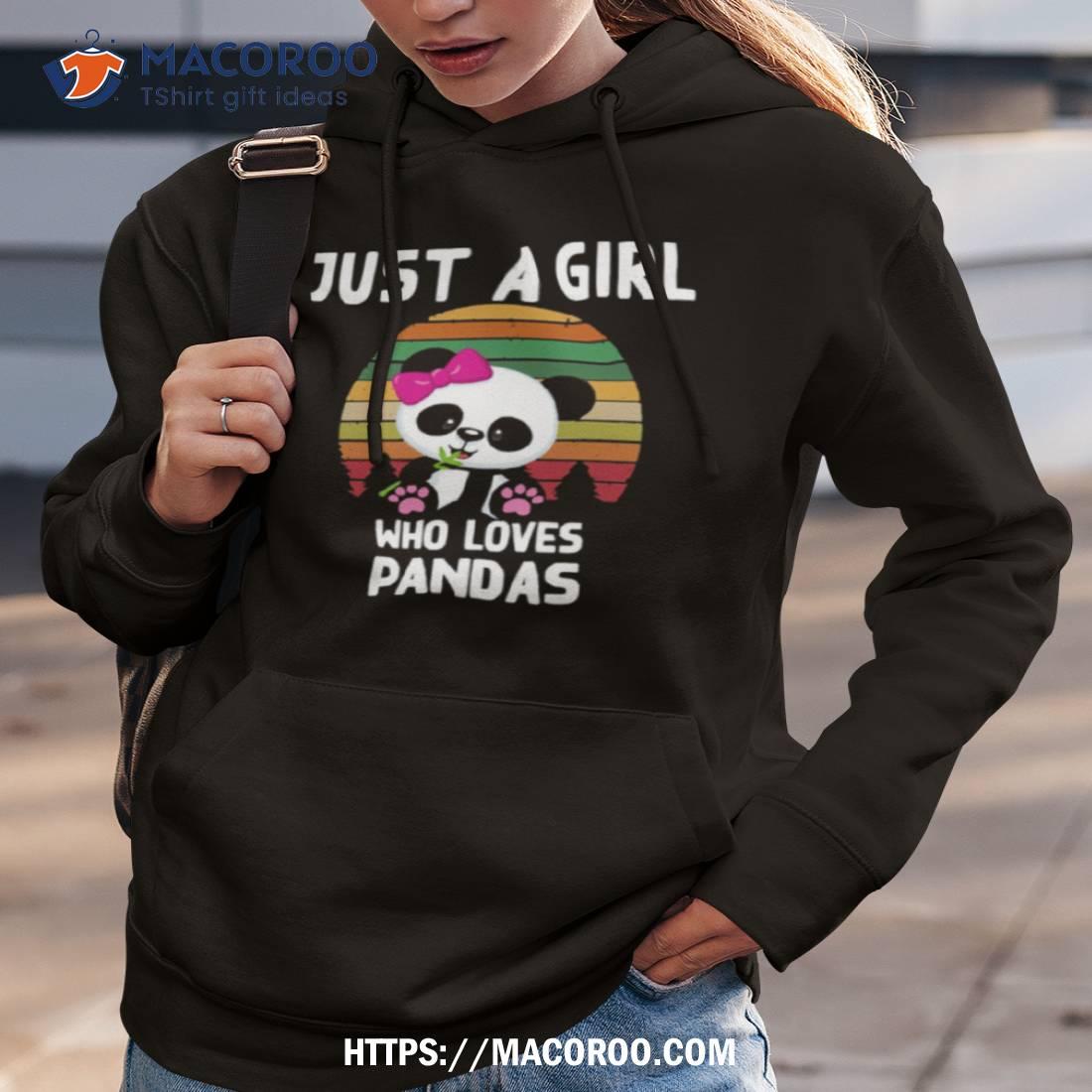 Just A Girl Who Loves Pandas Vintage Shirt Just A Girl Who Loves Pandas Vintage Shirt