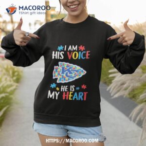 Kansas City Chiefs Autism Awareness I Am His Voice He Is My Heart 2023 Shirt 2 kansas city chiefs autism awareness i am his voice he is my heart 2023 shirt sweatshirt