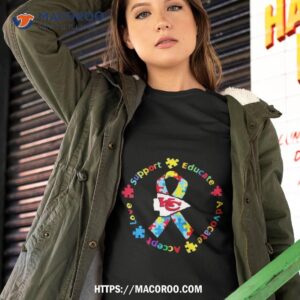 kansas city chiefs support educate advocate accept love autism awareness t shirt tshirt 2