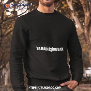 kemal dogulu wearing ya hadi iine bak shirt sweatshirt