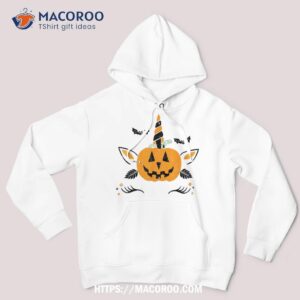 kids cutest unicorn pumpkin in the patch halloween girls tee shirt hoodie