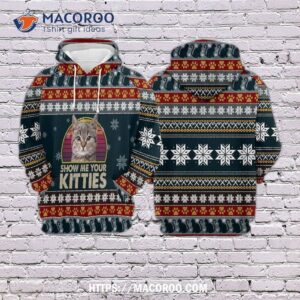 kitties gosblue 3d sublimation xmas hoodies unisex graphic pullover sweatshirt funny 1