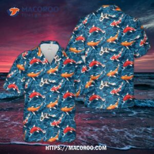 Koi Fish Seamless Hawaiian Shirt