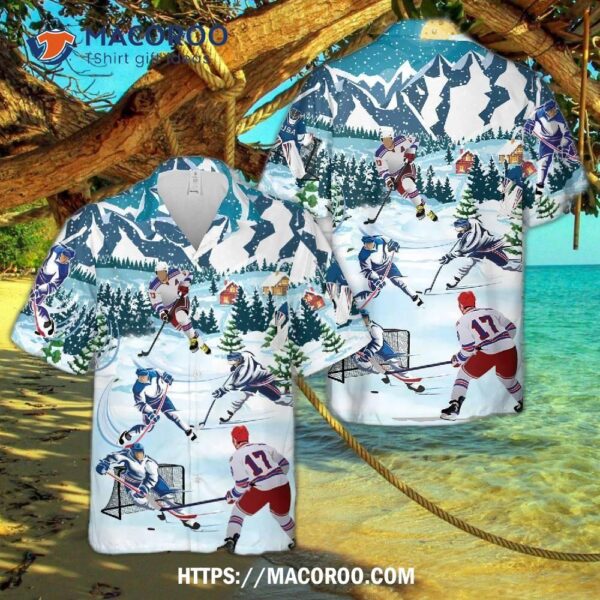 Let’s Play Ice Hockey Christmas Hawaiian Shirt