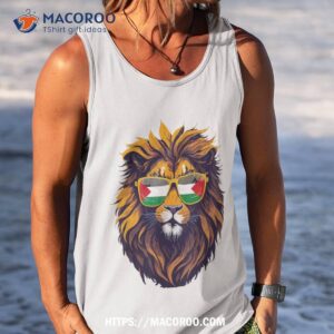 lion glasses i support stand with free palestine flag 2023 shirt tank top