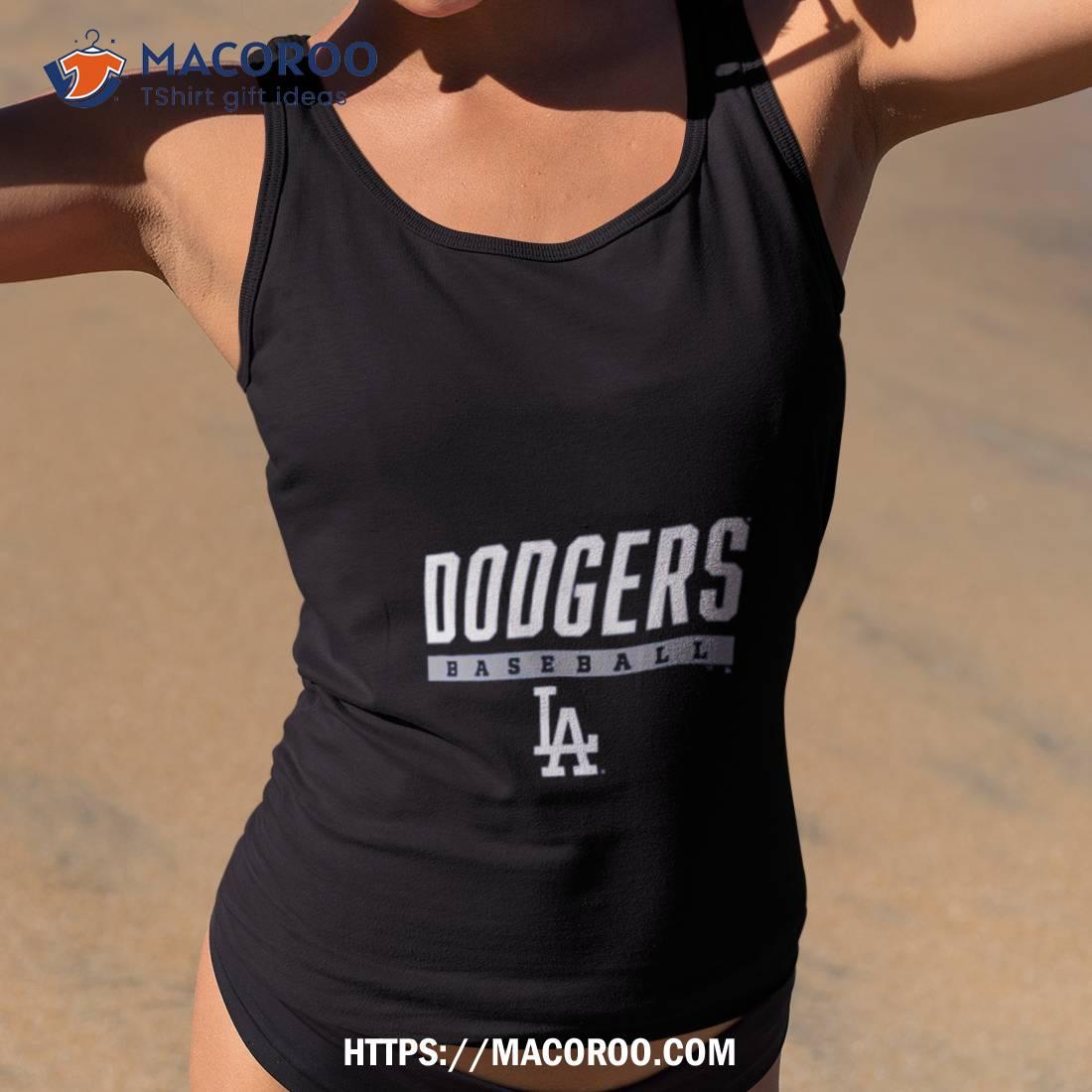 Women's Los Angeles Dodgers Touch Gray Power Play V-Neck T-Shirt