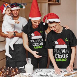 Mama Claus Santa Funny Christmas Matching Family Xmas Shirt