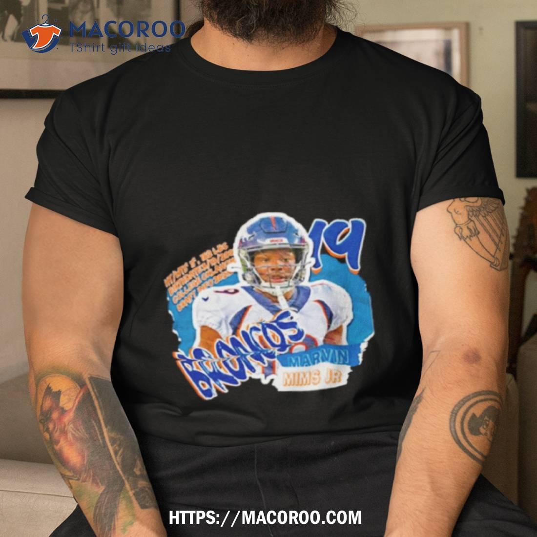 Marvin Mims Jr Football Paper Poster Broncos Shirt Marvin Mims Jr Football Paper Poster Broncos Shirt