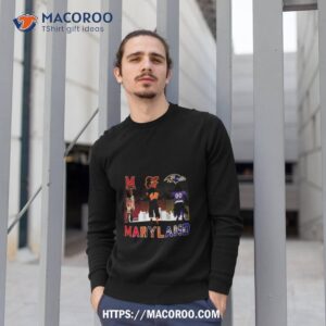 maryland sport teams skyline mascot maryland terrapins baltimore orioles and baltimore ravens shirt sweatshirt 1
