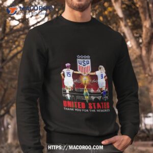 megan rapinoe and julie ertz united state thank you for the memories shirt sweatshirt