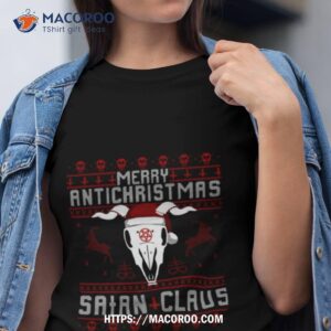 merry antichristmas satan claus christmas shirt tshirt