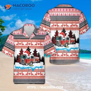 Merry Christmas Fire Tree Hawaiian Shirt