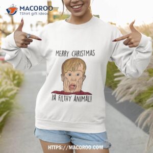 merry christmas ya filthy animal kevin macaulay culkin shirt sweatshirt 1