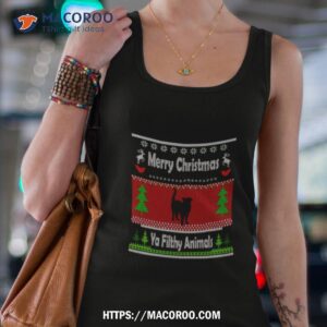 merry christmas ya filthy animals shirt tank top 4