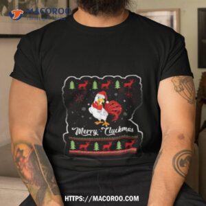 Merry Cluckmas Chicken Ugly Xmas Shirt