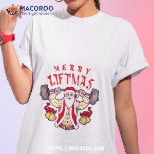 Merry Liftmas Fitness Christmas Shirt Santa Deadlift Gym Xmas Men Gifts Graphic Shirt