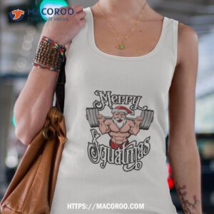 merry squatmas santa funny gym lifting workout shirt tank top 4