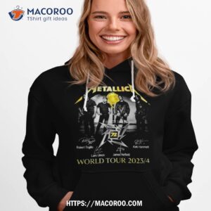 metallica since 1981 world tour 2023 24 signatures shirt hoodie 1