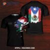 Mexico And Puerto Rico Flag 3D T-Shirt