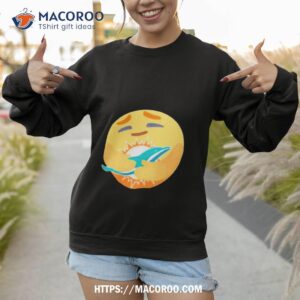 miami dolphins care emoji funny shirt sweatshirt 1