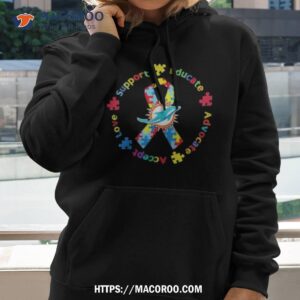 miami dolphins support educate advocate accept love autism awareness t shirt hoodie