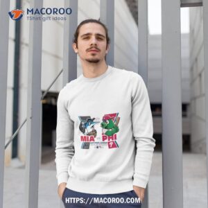 miami marlins vs philadelphia phillies mascot national league wild card 2023 t shirt sweatshirt 1