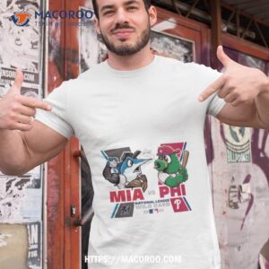 Miami Marlins Vs Philadelphia Phillies Mascot National League Wild Card 2023 T Shirt