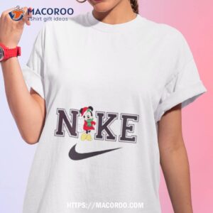 mickey mouse cartoon nike logo christmas shirt tshirt 1