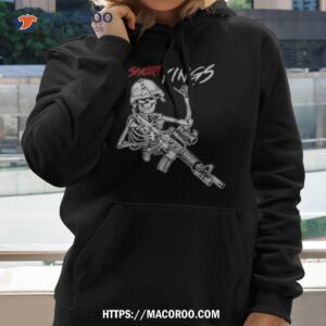 military soldier skeleton short kings shirt hoodie