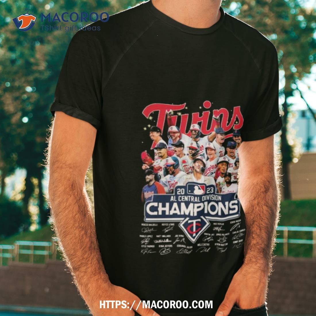 Minnesota Twins al central division champions team player signatures shirt,  hoodie, sweatshirt for men and women