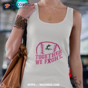 mlb miami marlins baseball team pink ribbon together we fight 2023 t shirt tank top 4