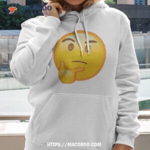 moji curious thinking face text icon shirt hoodie 2