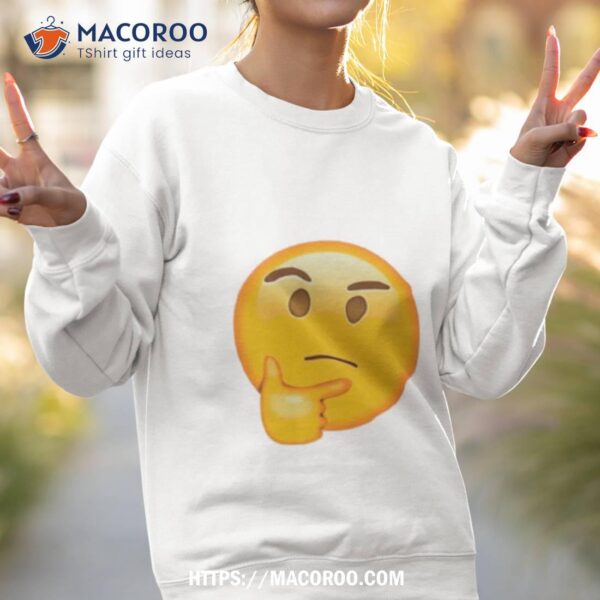 Moji Curious Thinking Face Text Icon Shirt