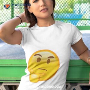 moji curious thinking face text icon shirt tshirt 1