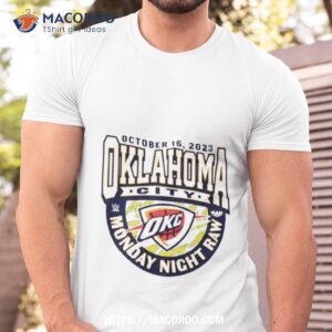 monday night raw x oklahoma city thunder tri blend t shirt tshirt