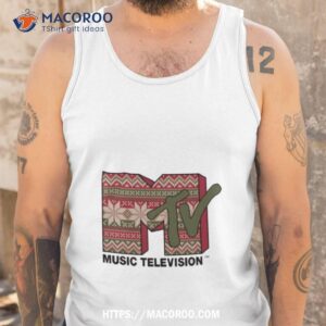mtv christmas vintage holiday logo shirt tank top