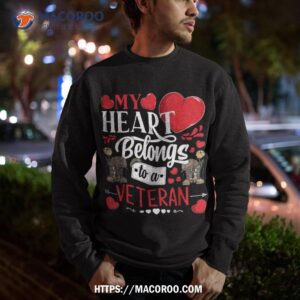 my heart belongs to a veteran awesome valentine s day shirt sweatshirt