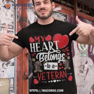 my heart belongs to a veteran awesome valentine s day shirt tshirt 1
