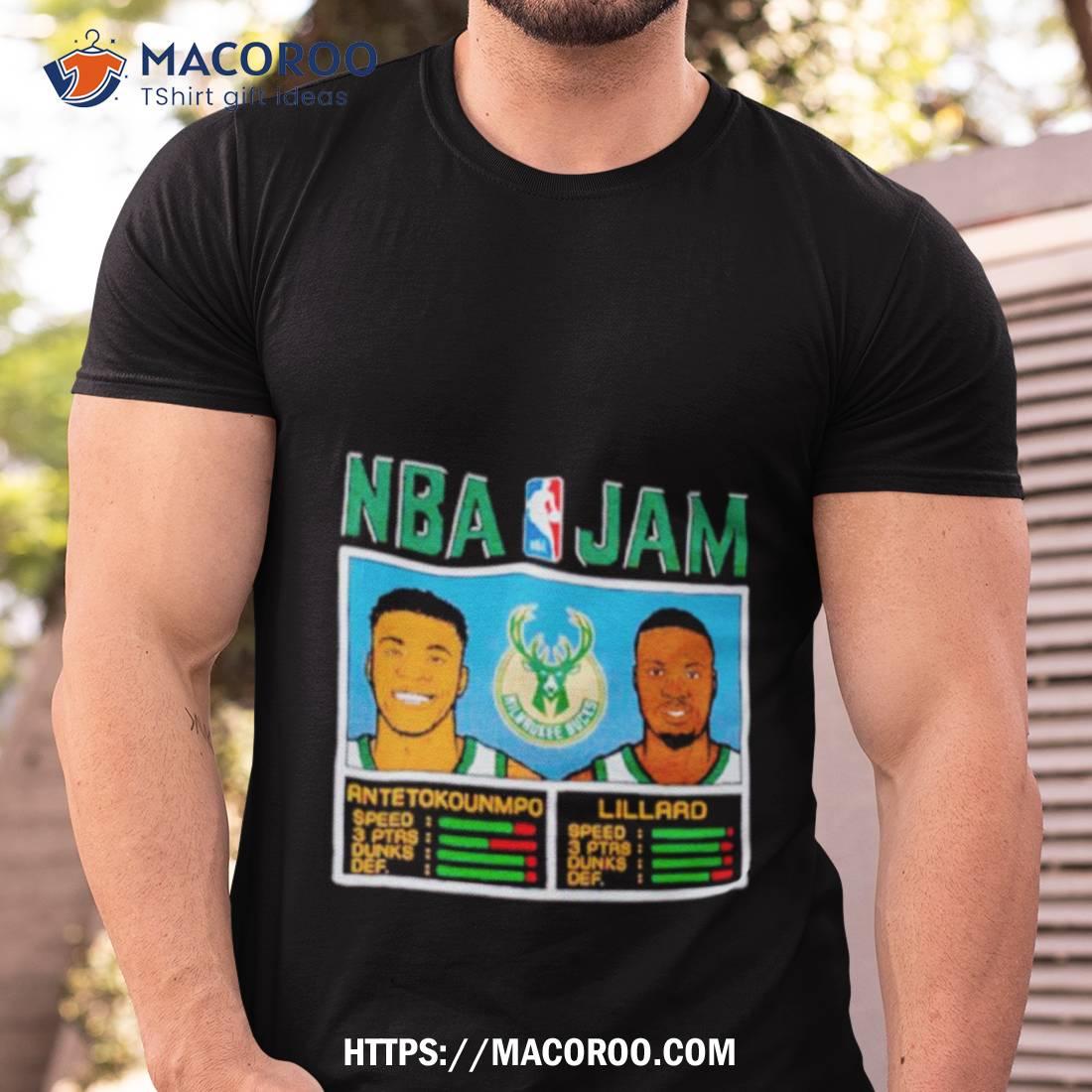 NBA Jam Bucks Antetokounmpo and Lillard shirt, hoodie, sweater, longsleeve  and V-neck T-shirt