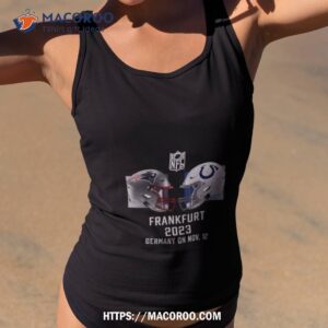 New England Patriots Vs Indianapolis Colts 2023 Frankfurt Game Essential Helmet Shirt