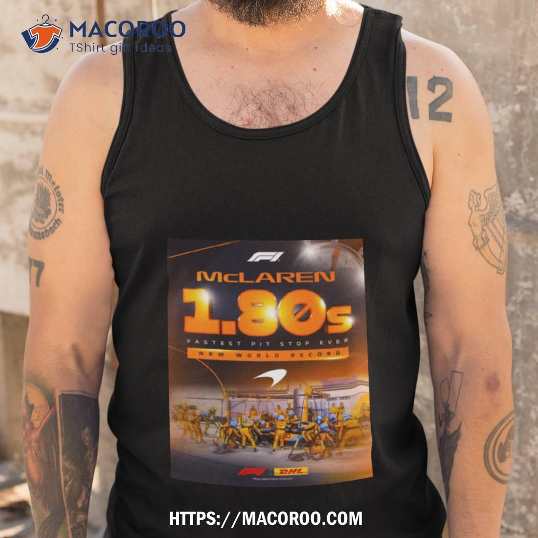 New F1 World Record Mclaren 180s Fastest Pit Stop Ever T Shirt New F1 World Record Mclaren 180s Fastest Pit Stop Ever T Shirt