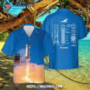 New Shepard Blue Origin Hawaiian Shirt
