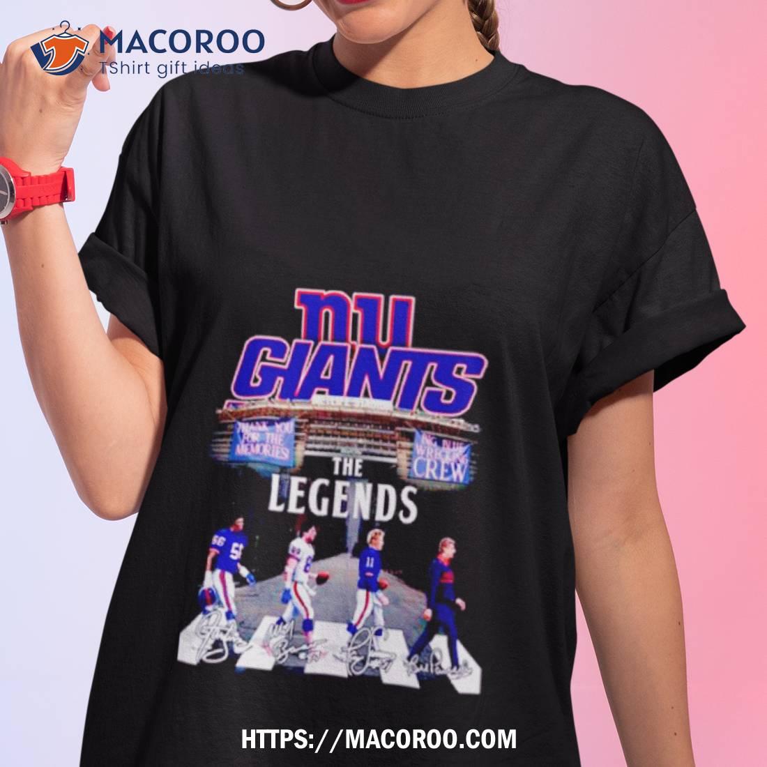 New York Gians Thank You For The Memories Big Blue Wrecking The Legends Shirt New York Gians Thank You For The Memories Big Blue Wrecking The Legends Shirt